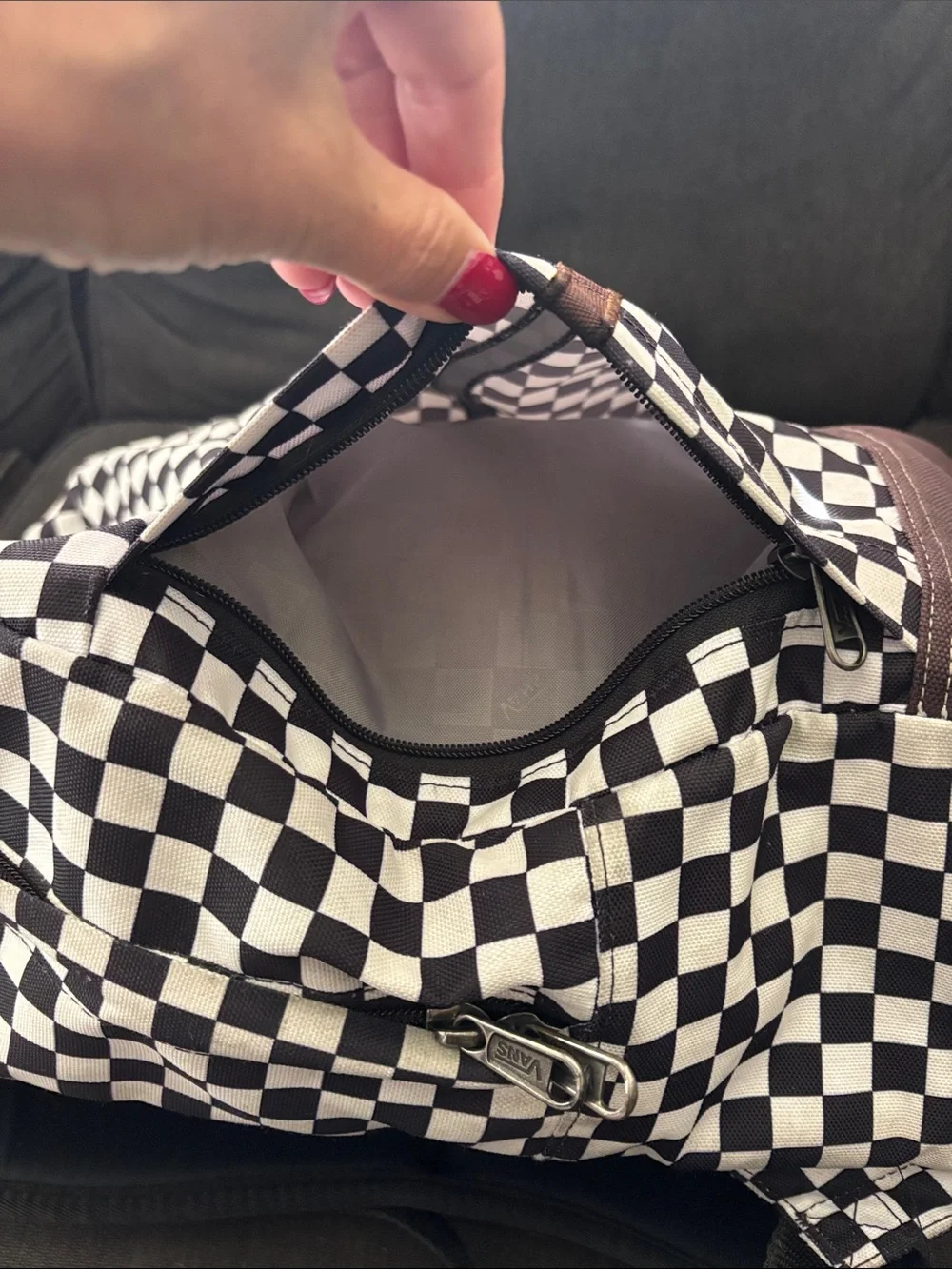 Vans Black & White Checkerboard Canvas Backpack